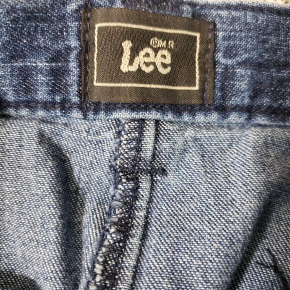 Vtg Lee Long Denim‎ Jean Maxi Skirt Size 10 Med Back Slit Y2k 100% Cotton - Picture 9 of 12